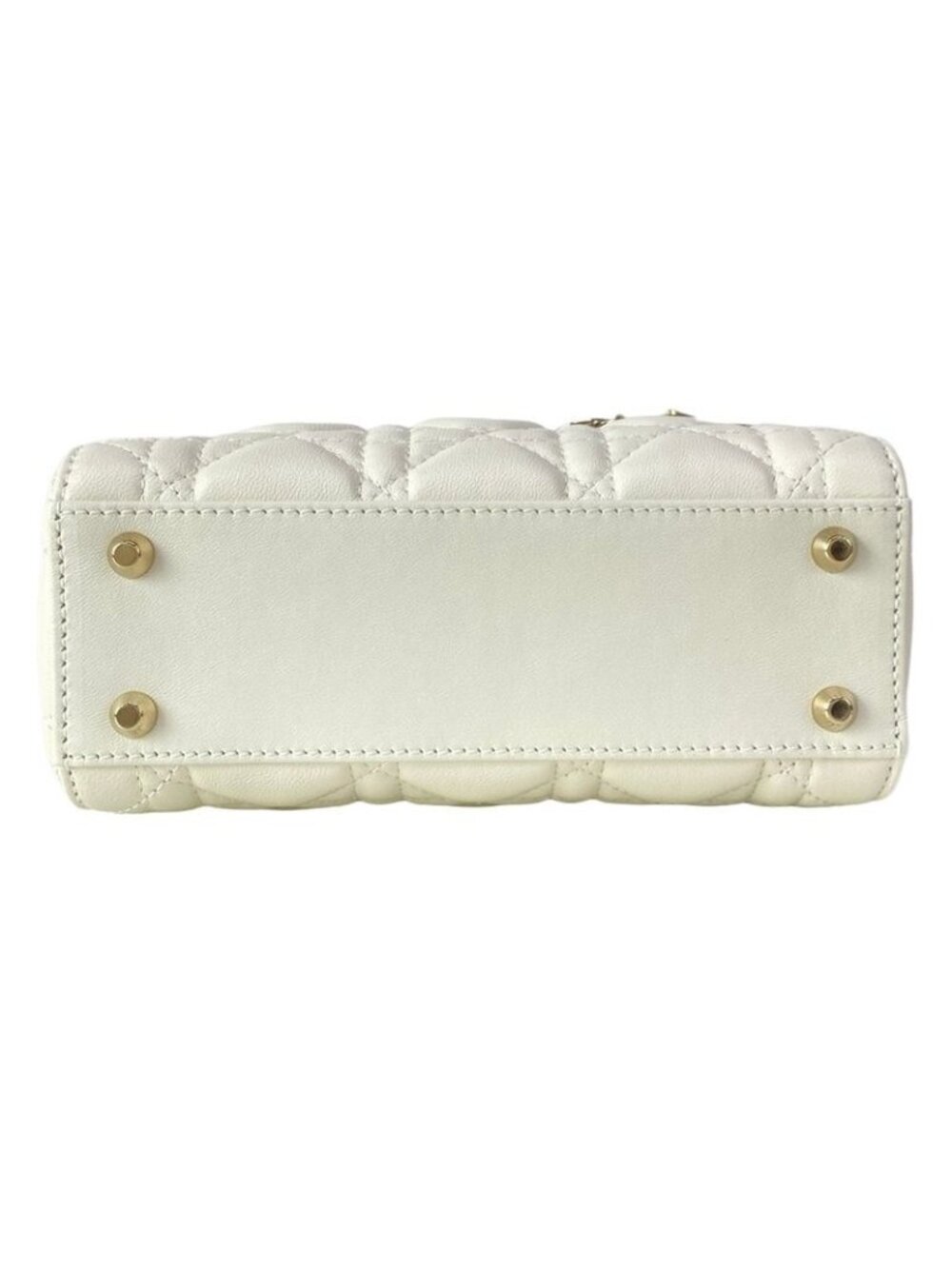 Dior Lady Mini Bag White Gold Lambskin - Picture 5 of 15